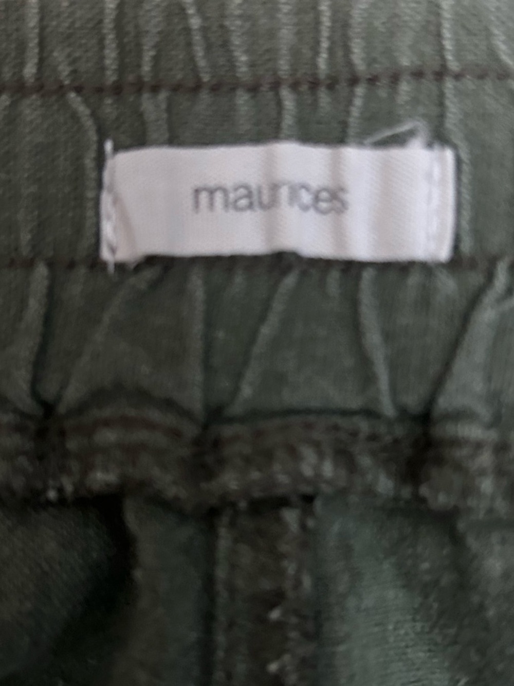 Women’s Maurices Olive Green Linen Rayon Blend Shorts Size XL - Picture 3 of 4